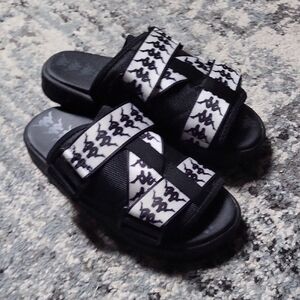 Kappa Kids Black and White Sandals